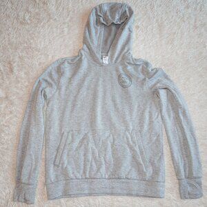 Girls Large 12 Athleta Girl SUPER SOFT Gray Pullover Hooded Sweatshirt, Like New
